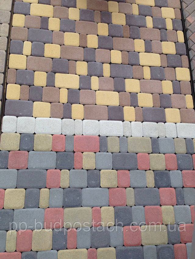 Тротуарная плитка Старый город красный и желтый и серый Тротуарная плитка Старый город красный и желтый и серый