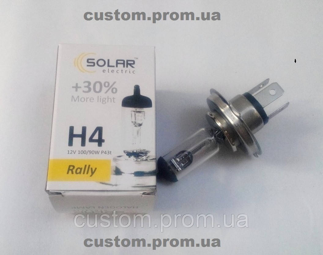 Галогенова лампа H4 12 V 100/90 W P43t SOLAR