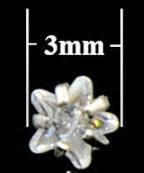Лабрет, пирсинг с цирконом, биопласт длинна штанги 8 мм, форма камня на выбор звезда 3 мм