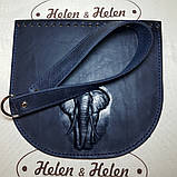 Клапан для сумки "Слон". Колір "Темно-синій", фото 4