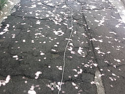 Использовали имеющийся старый асфальт.