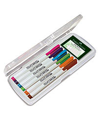 Набір маркерів для дошки Faber-Castell 6 кольорів Slim Whiteboard + клей Tack it багаторазовий, 156070