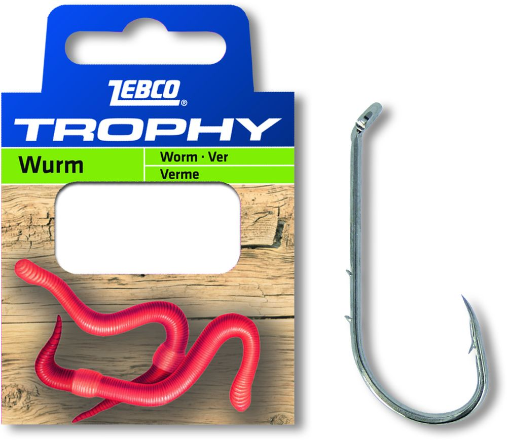 # 6 Trophy Worm hook-to-nylon 0,28mm 0,70