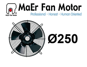 Осьовий вентилятор 4E-250-S, YDWF67L25P4-300P-250