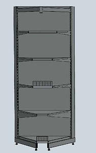 Стелаж новий торговий WIKO кутовий для магазину. Торгові меблі для магазину