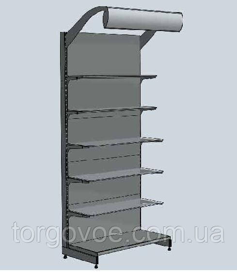 Торговые стеллажи WIKO с балдахинами и металлическими полками в магазин - фото 1 - id-p835180