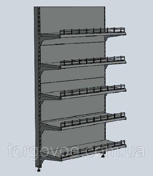 Стеллаж торцевой торговый для магазина. Стеллажи с полками ВИКО. Торговое оборудование. WIKO - фото 1 - id-p835183
