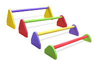 Бар'єри для стрибків кольорові для дитячих спортивних ігор / Набір різнокольорових бар'єрів для дитячої фізкультури