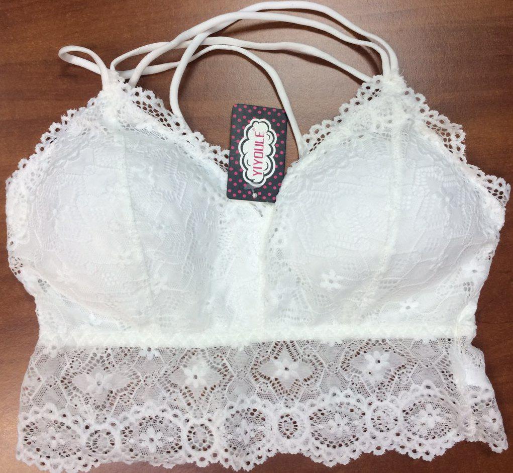 Ніжний мереживний топ майка