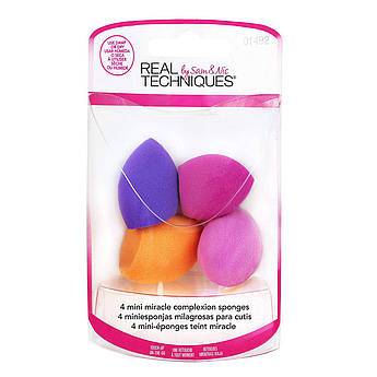 Набір із 4 мініспонжей Real Techniques Mini Miracle Complexion Sponges