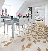 Camaro Stone and Design PUR 2332 White Metalstone, вінілова плитка клейова Polyflor