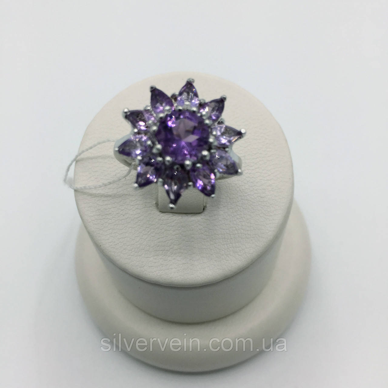 Срібне кільце аметист, фото 1