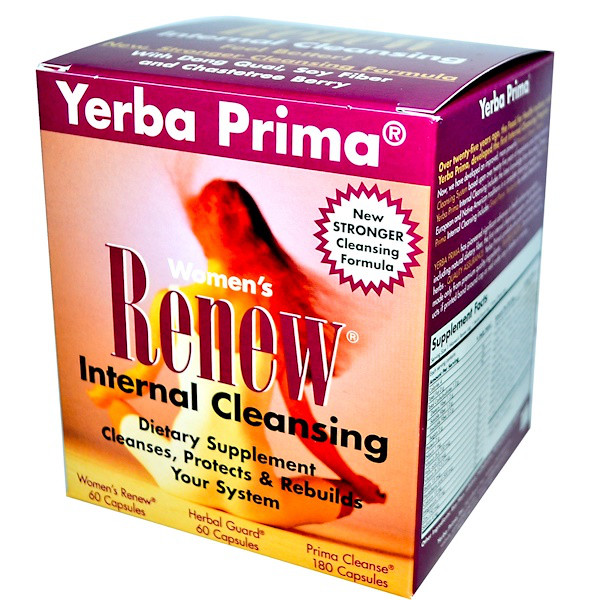Yerba Prima, Набір для внутрішнього очищення для жінок Women's Renew, програма, що складається з 3 частин
