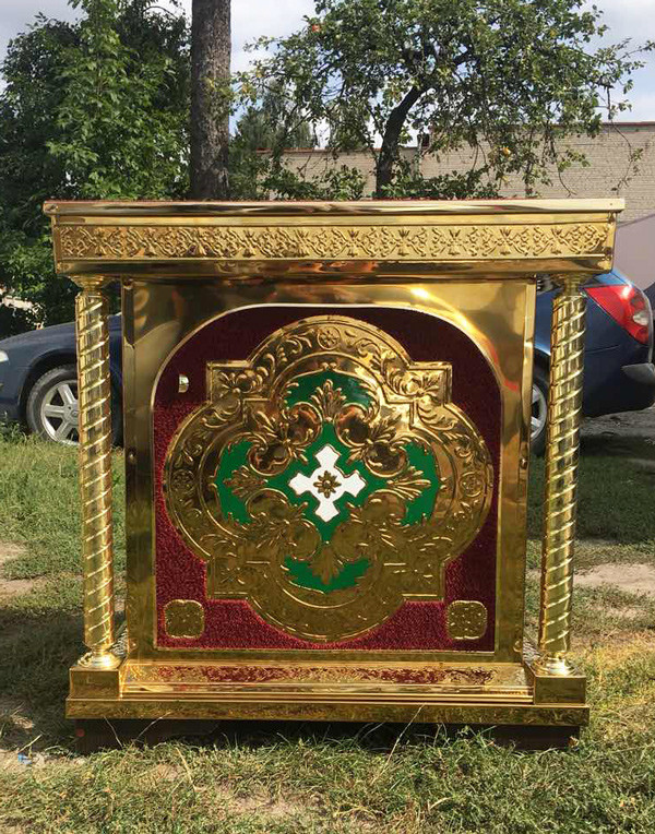 Православный жертвенник с декором на булате, фото 1
