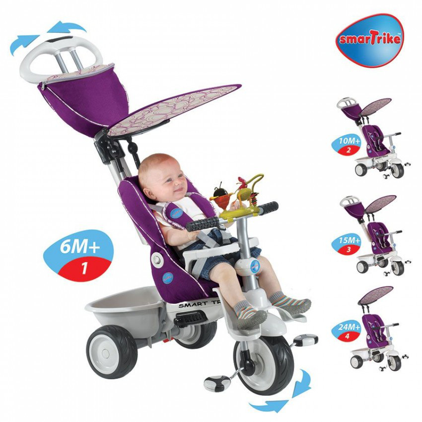 Триколісний велосипед Recliner Stroller 4 в 1 Smart Trike