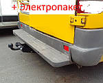 Фаркоп - Volkswagen LT 28-35 Мікроавтобус (1995-2006) 1 кол. бампер із підніжкою, з'ємний на пластині