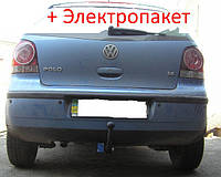 Фаркоп - Volkswagen Polo 4 (9N) Хэтчбек / Универсал (2002-2009) съемный на 2 болтах