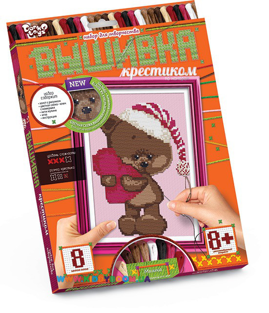 Вишивка хрестиком на розтяжці з рамкою Danko toys VK-02