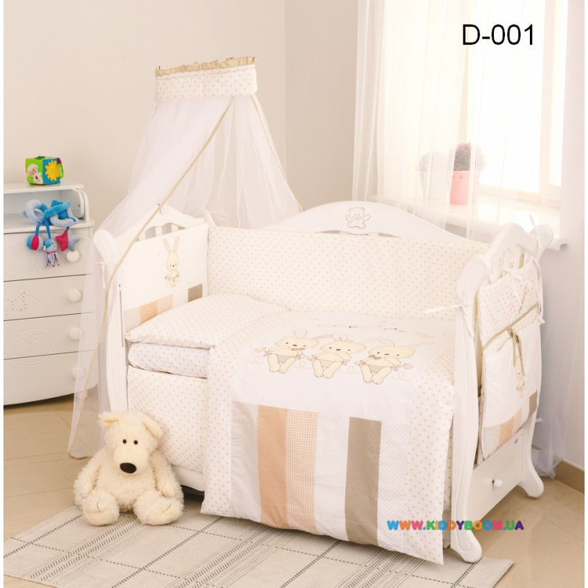 Постільний комплект Twins Dolce 8 елементів Друзі зайчики D-002
