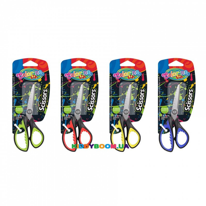 Ножиці з гумовою ручкою Colorino 92593PTR