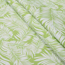 Декоративна тканина для штор, листочки папороті зеленого яблуко