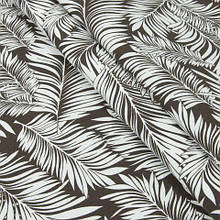 Декоративна тканина для штор, листочки папороті коричневий