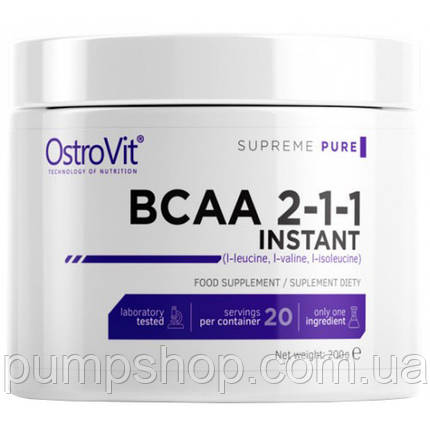 БЦА Ostrovit BCAA 2:1:1 Instant 200 г, фото 1