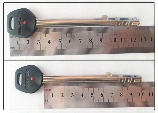 Замок накладний Gerda Tytan ZX GT7 довжина ключа 125мм