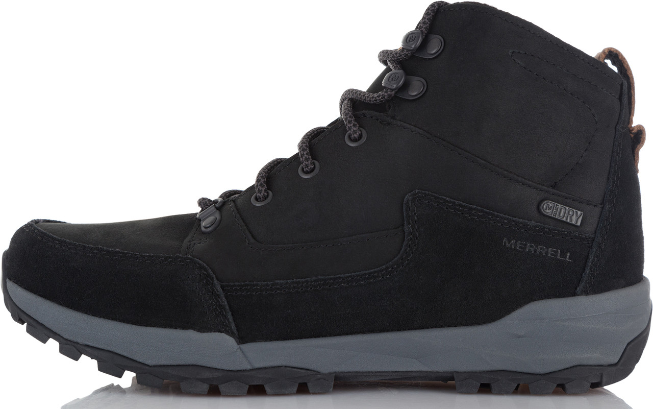 Черные кожаные женские утепленные ботинки Merrel ICEPACK LACE UP POLAR WP US 8 черный 32900 - фото 2 - id-p767621610