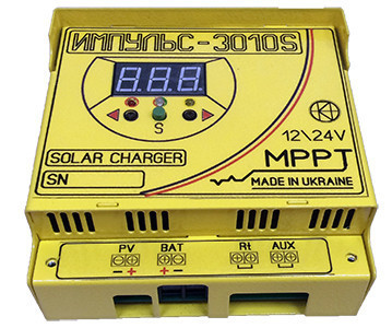 MPPT Контролер заряду сонячної батареї Імпульс 30А-24В-AUX 3010S