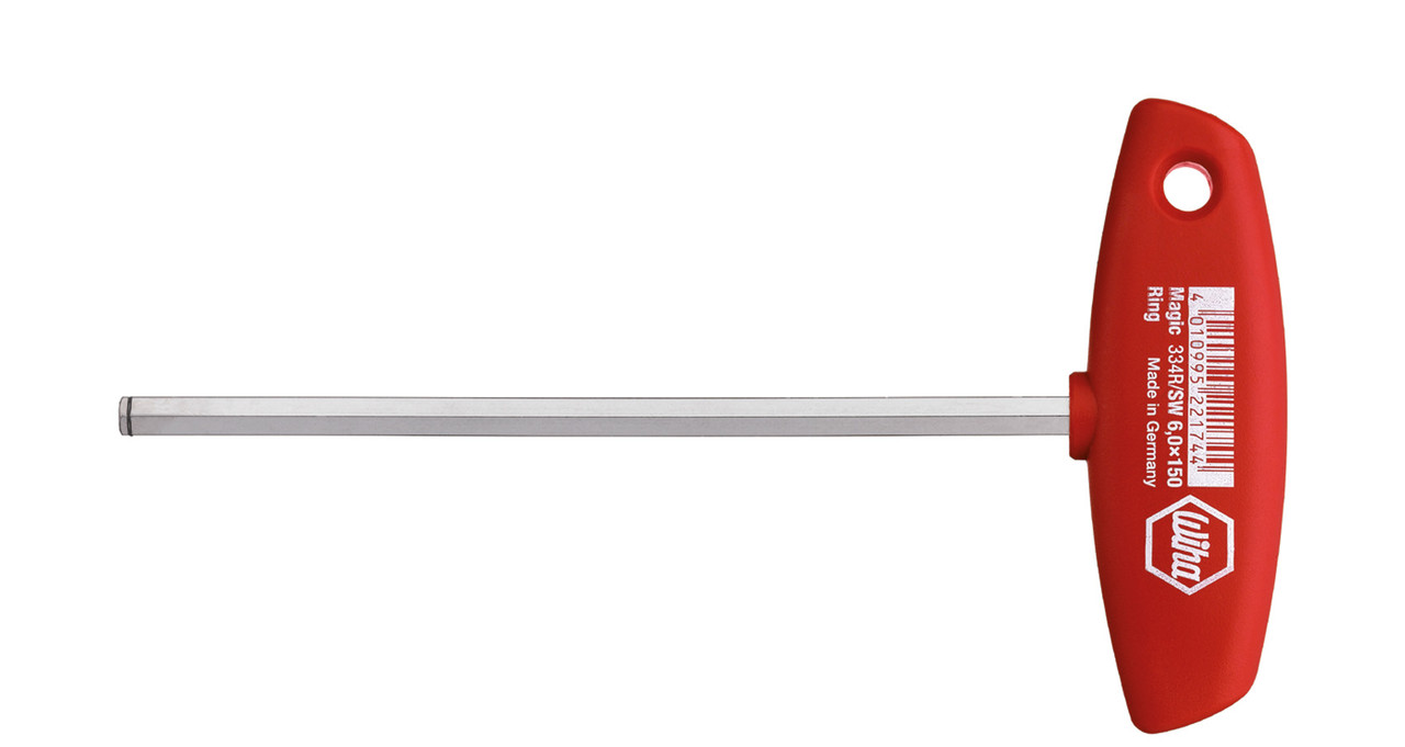 Шестигранна викрутка Classic з Т-подібною ручкою з MagicRing SW 6,0x150 vernickelt, фото 1