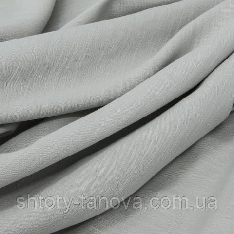 Декоративна тканина для штор, однотонна, льон 278, бавовна 65%, бавовна 35%, сірий, фото 1