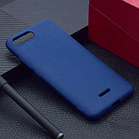 Чехол Xiaomi Redmi 6A силикон soft touch бампер темно-синий