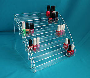 Полиця прозора 7 ступенів під лак