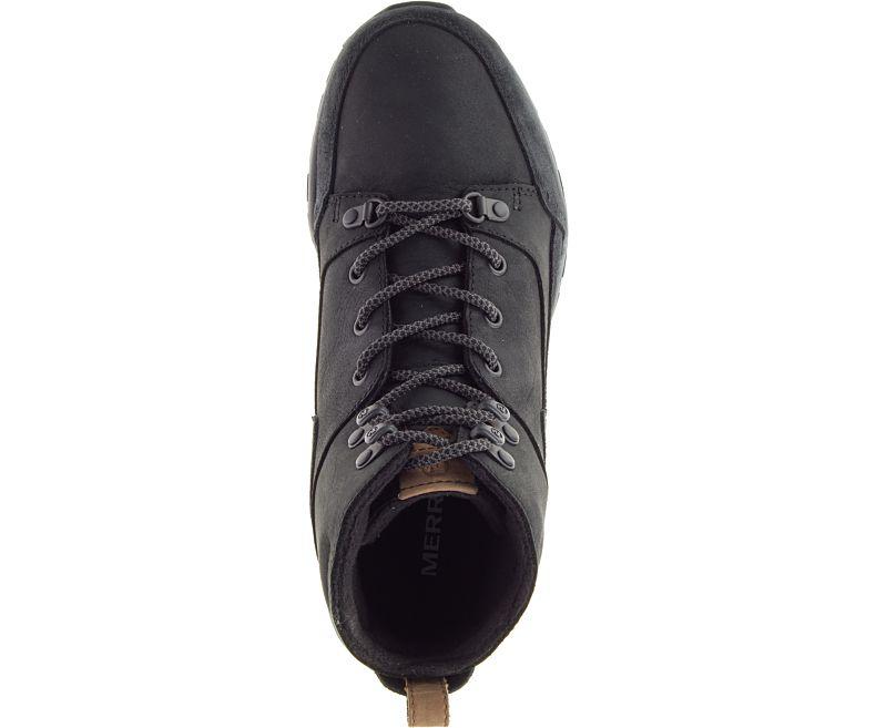 Черные кожаные женские утепленные ботинки Merrel ICEPACK LACE UP POLAR WP US 8 черный 32900 - фото 4 - id-p767621610