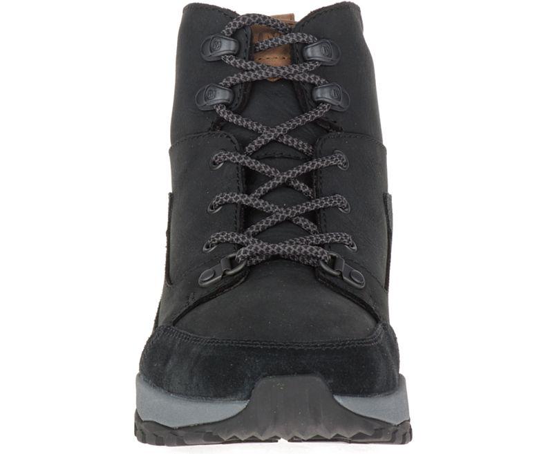 Черные кожаные женские утепленные ботинки Merrel ICEPACK LACE UP POLAR WP US 8 черный 32900 - фото 5 - id-p767621610