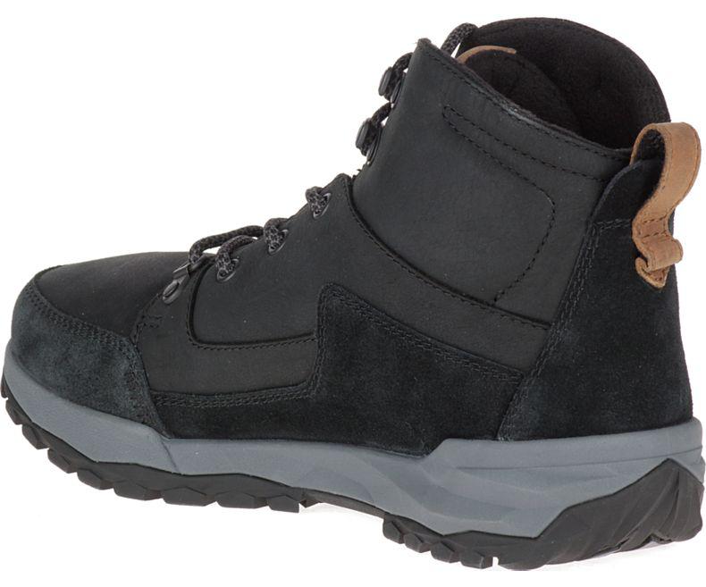 Черные кожаные женские утепленные ботинки Merrel ICEPACK LACE UP POLAR WP US 8 черный 32900 - фото 7 - id-p767621610