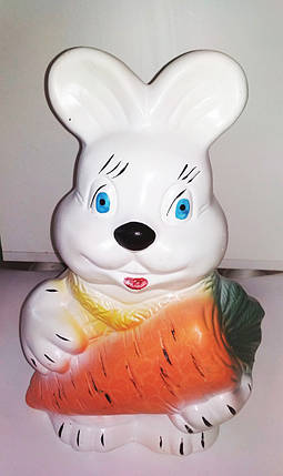 Садова фігура Заєць з морквою керамічний, фото 2