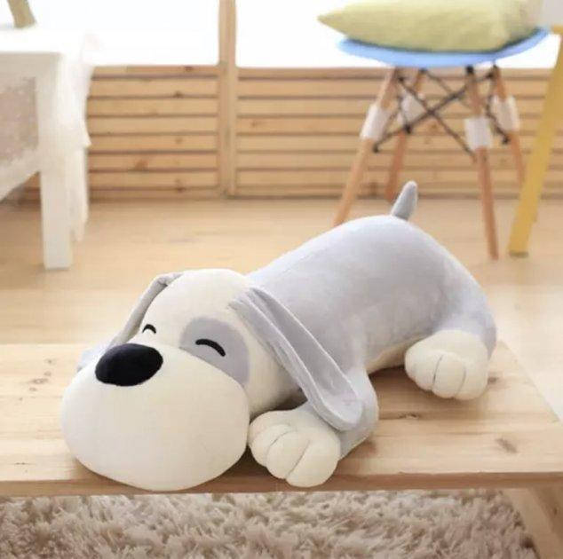 

Игрушка-плед Собака 3 в 1 Игрушка, Подушка, Плед Серая, 60см, Серый