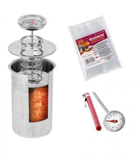 

BIOWIN шинковар (ветчинница) с термометром и пакетами, 0,8 кг