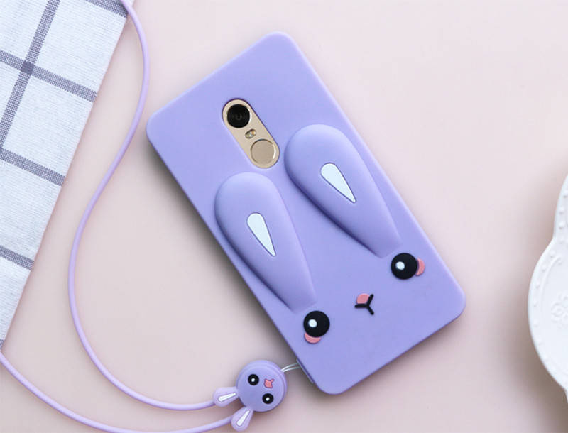 

Чехол Funny-Bunny 3D для Xiaomi Redmi 5 Plus (5.99") Бампер резиновый сиреневый