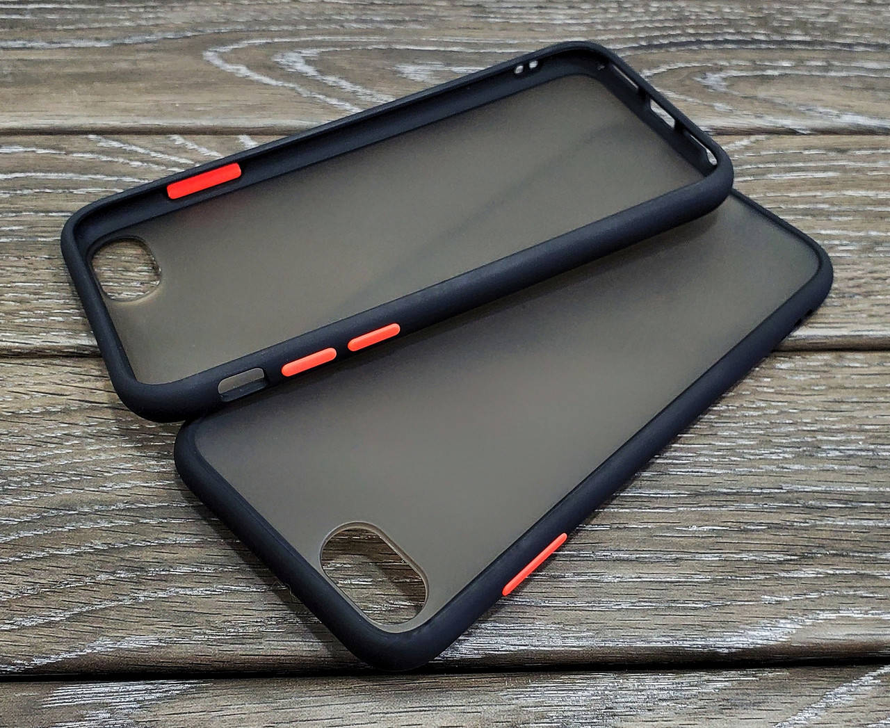 

Противоударный матовый чехол для iPhone 7 8 Plus черный бампер