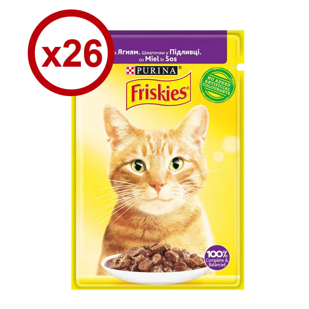 

Friskies паучи для кошек 85г*26шт ягненок