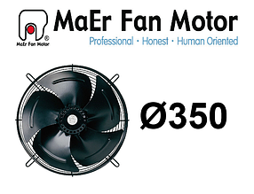 Осьовий вентилятор 6E-350-S, YDWF74L34P6-422N-350, MaEr Fan Motor