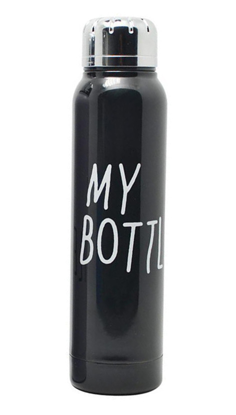 Стильний термос My Bottle 300 мл 9045 металевий (2842) Чорний