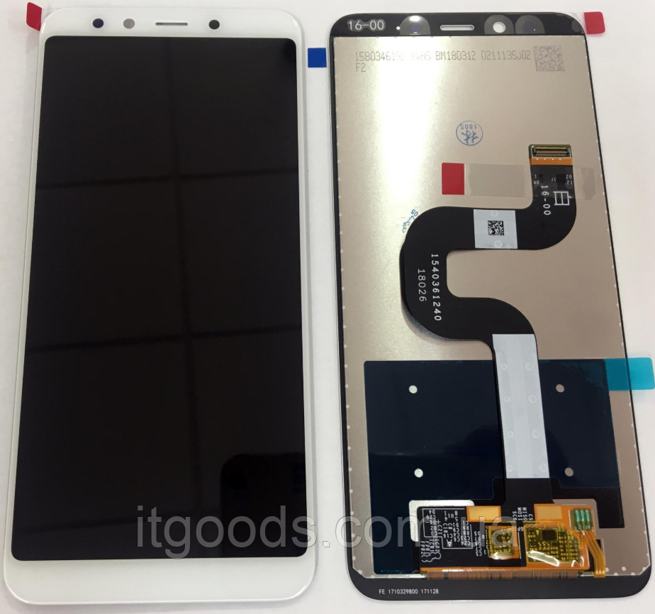 Дисплей (модуль) + тачскрін (сенсор) для Xiaomi Mi A2 | Mi6x | M1804D2SG (білий колір)
