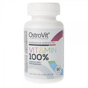 Вітаміни OstroVit 100% VIT&MIN 90 таб. (уцінка термін по 12.22)