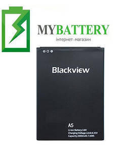 Оригінальний акумулятор АКБ (Барарея) для Blackview A5 2000 mAh 3,8V