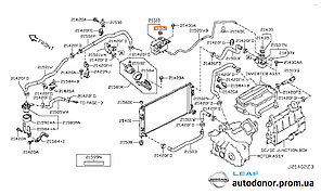 Кришка розширювального бачка охолодження Nissan Leaf ZE0 (10-12) 21712-3NA0A, фото 5