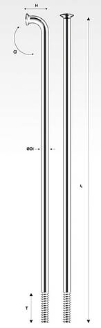 Спиця Pillar P14 274 мм сріблястий, фото 1